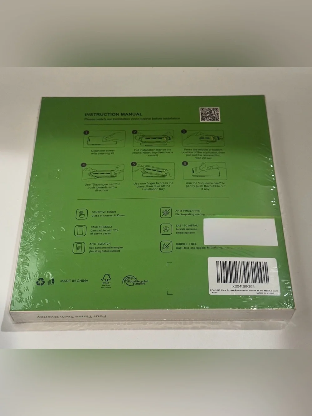 Clear Screen Protector Pack for Cell Phone - Transparent iPhone 15 Pro Max